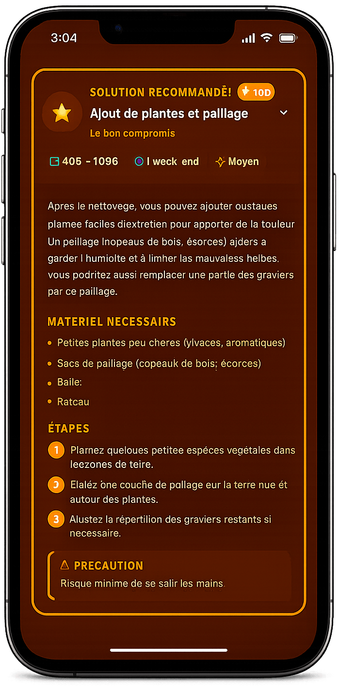 Solution recommandée BRICIO — étapes et matériel détaillés